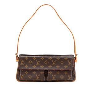 Louis Vuitton Monogram Viva Cite MM One-Shoulder Bag M51164 Brown PVC Leather...